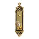Brass Accents [D04-K560] Solid Brass Door Tubular Entry Set - Gothic Series - Double Cylinder - 3 3/8&quot; x 16&quot; Plate