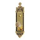 Brass Accents [D04-K560] Solid Brass Door Tubular Entry Set - Gothic Series - Single Cylinder - 3 3/8&quot; x 16&quot; Plate