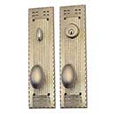Brass Accents [D05-K535] Solid Brass Door Tubular Entry Set - Arts &amp; Crafts Series - Single Cylinder - 2 7/8&quot; x 11 1/4&quot; Plate