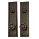 Brass Accents [D06-K240] Solid Brass Door Tubular Entry Set - Academy Series - Double Cylinder - 3 1/8&quot; x 12&quot; Plate