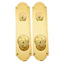 Brass Accents [D07-K042] Solid Brass Door Tubular Entry Set - Palladian Series - Double Cylinder - 3&quot; x 12&quot; Plate