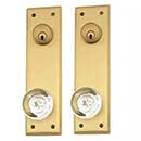 Brass Accents [D07-K540] Solid Brass Door Tubular Entry Set - Quaker Series - Double Cylinder - 2 3/4&quot; x 10&quot; Plate