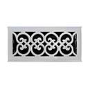 Brass Accents [A03-R4410-619] Cast Brass Decorative Floor Register Vent Cover - Scroll - Satin Nickel Finish - 4&quot; x 10&quot;