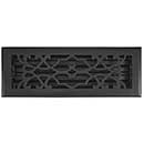 Brass Accents [A03-R6414-622] Cast Brass Decorative Floor Register Vent Cover - Victorian - Weathered Black Finish - 4&quot; x 14&quot;