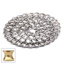 Cal Crystal [32BP-US3] Solid Brass Cabinet Knob Backplate - Ornate Round - Polished Brass Finish - 1 7/8" Dia.