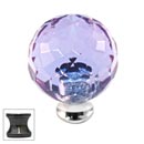 Cal Crystal [M30-ALEX-US5] Crystal Cabinet Knob - Alexandrite - Cut Globe - Medium - Antique Brass Stem - 1 3/16" Dia.