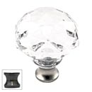 Cal Crystal [M992-US5] Crystal Cabinet Knob - Clear - Round Cut Dome - Antique Brass Stem - 1 3/8" Dia.