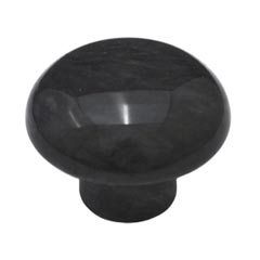 Cal Crystal [MB-1] Marble Cabinet Knob - Black - Mushroom - 1 5/8&quot; Dia.