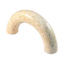 Cal Crystal [PY-3] Marble Cabinet Pull Handle - Natural (Beige) - Curved - 3" C/C - 3 5/8" L