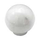 Cal Crystal [RBW-2] Marble Cabinet Knob - White - Large Sphere - 1 1/2" Dia.
