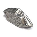 Cal Crystal [VB-118-US15] Vintage Brass Cabinet Cup Pull - Jefferson - Satin Nickel Finish - 3" C/C - 4 1/4" L