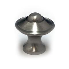 Cal Crystal [VB-11-US15] Vintage Brass Cabinet Knob - Georgian - Satin Nickel Finish - 1&quot; Dia.