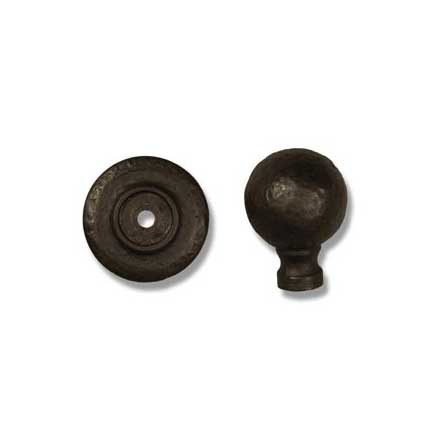 Coastal Bronze [80-800] Solid Bronze Cabinet Knob - Round w/ Back Plate - 1&quot; Dia.
