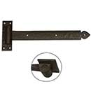 Coastal Bronze [20-380-S-RH] Solid Bronze Gate Band Hinge Set - Loose Pin - Right Hand - Spear End - 2&quot; H x 17&quot; L