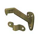 Deltana [HRB325U5] Solid Brass Handrail Bracket - Antique Brass Finish - 3 3/8" Proj.