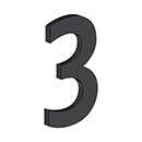 Deltana [RNB-3U19] Stainless Steel House Number - B Series - #3 - Paint Black Finish - 4" L