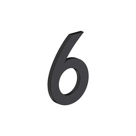 Deltana [RNB-6U19] Stainless Steel House Number - B Series - #6 - Paint Black Finish - 4&quot; L