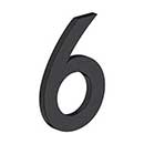 Deltana [RNB-6U19] Stainless Steel House Number - B Series - #6 - Paint Black Finish - 4" L