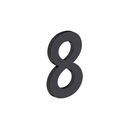 Deltana [RNB-8U19] Stainless Steel House Number - B Series - #8 - Paint Black Finish - 4&quot; L