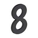Deltana [RNB-8U19] Stainless Steel House Number - B Series - #8 - Paint Black Finish - 4&quot; L