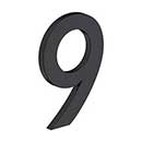 Deltana [RNB-9U19] Stainless Steel House Number - B Series - #9 - Paint Black Finish - 4" L