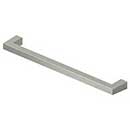 Deltana [SBP80U15] Solid Brass Cabinet Pull Handle - Modern Square Series - Oversized - Brushed Nickel Finish - 8&quot; C/C - 8 7/16&quot; L