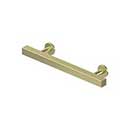 Deltana [POM40U3-UNL] Solid Brass Cabinet Pull Handle - Pommel Series - Standard Size - Polished Brass (Unlacquered) Finish - 4&quot; C/C - 6&quot; L