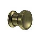 Deltana [CHAL10U5] Solid Brass Cabinet Knob - Chalice Series - Antique Brass Finish - 1&quot; Dia.