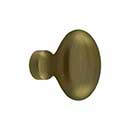 Deltana [KE125U5] Solid Brass Cabinet Knob - Egg Series - Antique Brass Finish - 1 1/4&quot; L