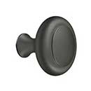 Deltana [KRB175U10B] Solid Brass Cabinet Knob - Round w/ Groove Series - Oil Rubbed Bronze Finish - 1 3/4&quot; Dia.