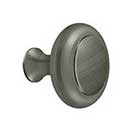 Deltana [KRB175U15A] Solid Brass Cabinet Knob - Round w/ Groove Series - Antique Nickel Finish - 1 3/4&quot; Dia.