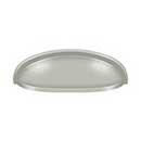 Deltana [K407U15] Solid Brass Cabinet Cup Pull - Elongated - Brushed Nickel Finish - 3&quot; C/C - 4 5/8&quot; L