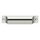 Deltana [SHP40U14] Solid Brass Cabinet Cup Pull - Shell - Polished Nickel Finish - 4" C/C - 4 1/2" L