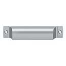 Deltana [SHP40U26D] Solid Brass Cabinet Cup Pull - Shell - Brushed Chrome Finish - 4&quot; C/C - 4 1/2&quot; L