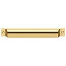 Deltana [SHP70CR003] Solid Brass Cabinet Cup Pull - Shell - Polished Brass (PVD) Finish - 7&quot; C/C - 7 1/2&quot; L