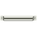 Deltana [SHP70U14] Solid Brass Cabinet Cup Pull - Shell - Polished Nickel Finish - 7&quot; C/C - 7 1/2&quot; L