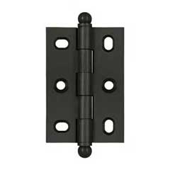 Deltana [CHA2517U10B] Solid Brass Cabinet Door Butt Hinge - Ball Tip - Square Corner - Adjustable - Oil Rubbed Bronze Finish - Pair - 2 1/2&quot; H x 1 3/4&quot; W