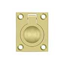 Deltana [FRP175U3] Solid Brass Cabinet Flush Ring Pull - Polished Brass Finish - 1 3/8&quot; W