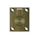 Deltana [FRP175U5] Solid Brass Cabinet Flush Ring Pull - Antique Brass Finish - 1 3/8" W