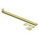 Deltana [12SBCS3] Solid Brass Door Concealed Screw Bolt - Surface - Polished Brass Finish - 12" L