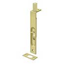 Deltana [6FBS3] Solid Brass Door Flush Bolt - Polished Brass Finish - 6&quot; L