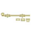 Deltana [12SB3-UNL] Solid Brass Door Slide Bolt - Surface - Traditional - Polished Brass (Unlacquered) Finish - 12&quot; L