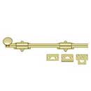 Deltana [12SB3] Solid Brass Door Slide Bolt - Surface - Traditional - Polished Brass Finish - 12&quot; L