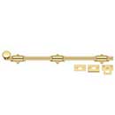 Deltana [18SB003] Solid Brass Door Slide Bolt - Surface - Traditional - Polished Brass (PVD) Finish - 18&quot; L