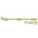 Deltana [18SB3-UNL] Solid Brass Door Slide Bolt - Surface - Traditional - Polished Brass (Unlacquered) Finish - 18&quot; L