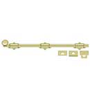 Deltana [18SB3] Solid Brass Door Slide Bolt - Surface - Traditional - Polished Brass Finish - 18" L