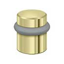 Deltana [UFB4505U3-UNL] Solid Brass Door Universal Floor Bumper - Round - Polished Brass (Unlacquered) Finish - 1 1/2" L