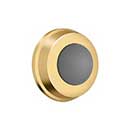 Deltana [WB100CR003] Solid Brass Door Flush Mount Wall Bumper - Convex - Polished Brass (PVD) Finish - 1&quot; Dia.