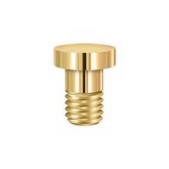 Deltana [HPSS70CR003] Solid Brass Door Hinge Extended Button Tip - Pin Stop Mount - Polished Brass (PVD) Finish