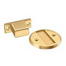 Deltana [MDHF25CR003] Solid Brass Magnetic Door Holder - Flush - Polished Brass (PVD) Finish - 2 1/2" Dia.